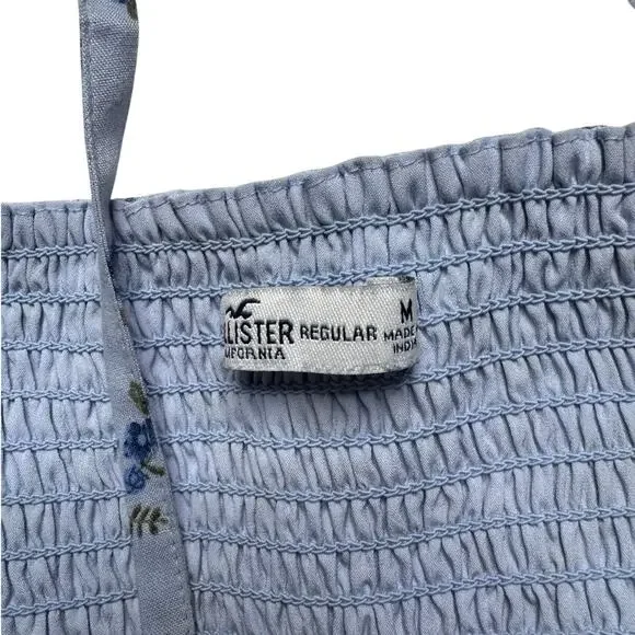 Hollister Baby Blue Floral Tiered Lace Mini Dress - M - Picture 11 of 14